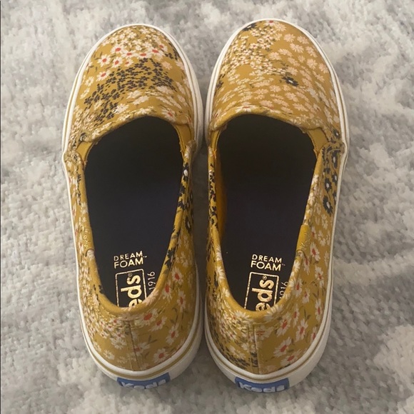 Keds Double Decker Floral Yello Sneakers NWT - Picture 5 of 7